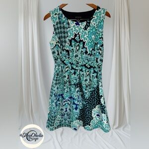 cute dress Sleeveless Fit & Flare Dress Size 8 Teal Blue